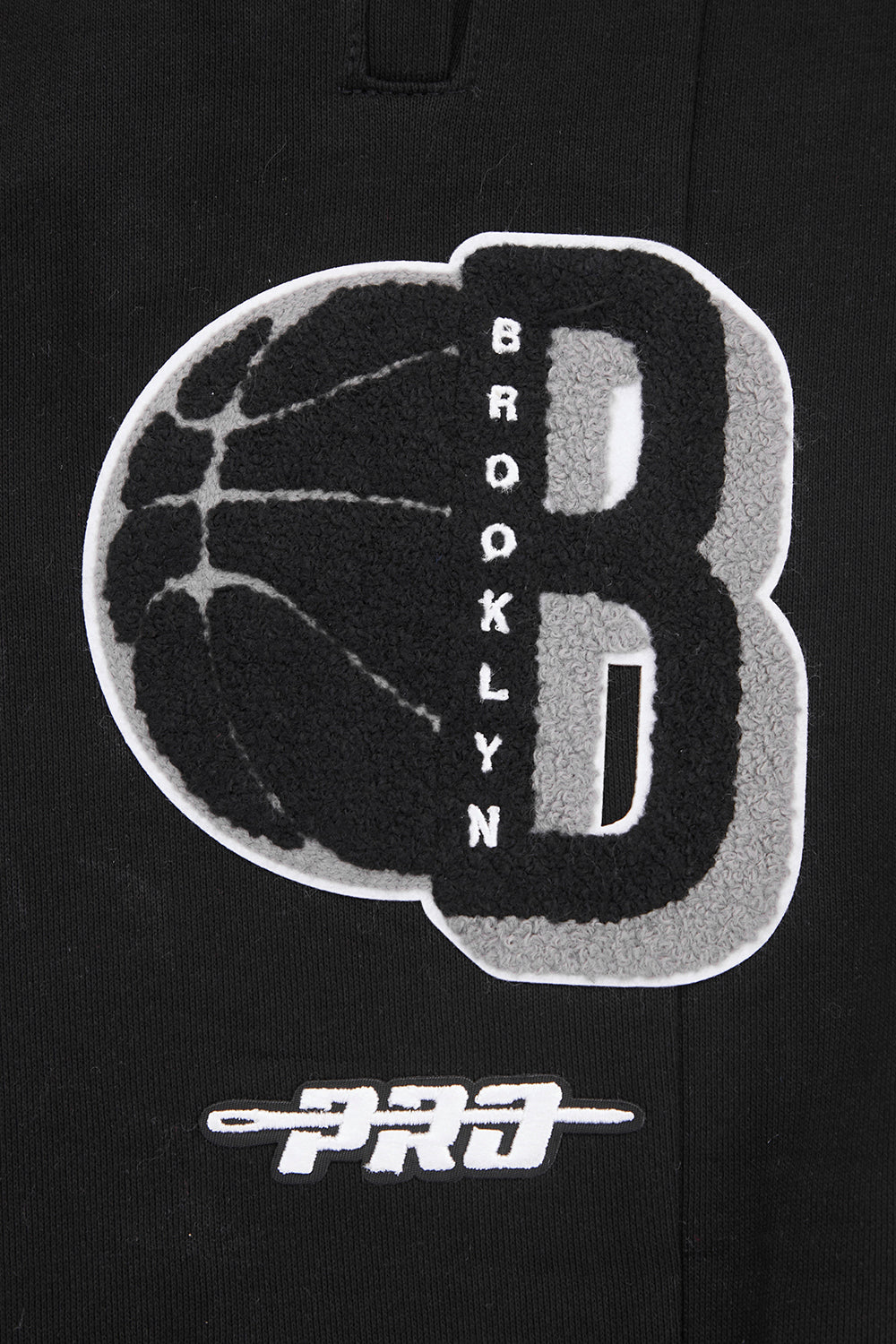 NBA BROOKLYN NETS MASHUP MEN'S RIB SWEATPANT (BLACK/GRAY) - Image 6