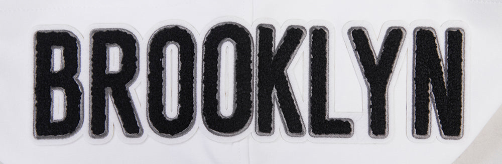 NBA BROOKLYN NETS CLASSIC CHENILLE MEN'S PULLOVER HOODIE (WHITE) - Image 8