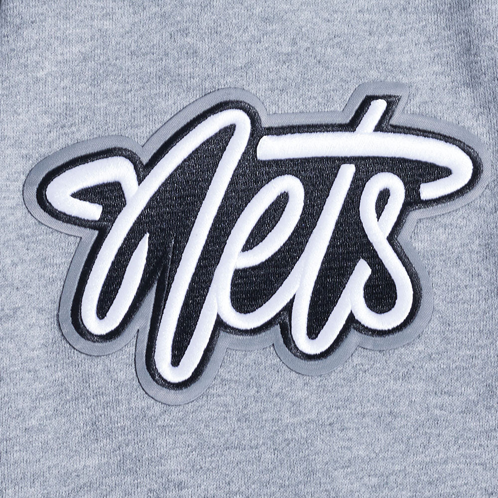 NBA BROOKLYN NETS CITY SIGNATURE MEN'S DROP SHOULDER FLC PO HOODIE (DARK HEATHER GRAY) - Image 7