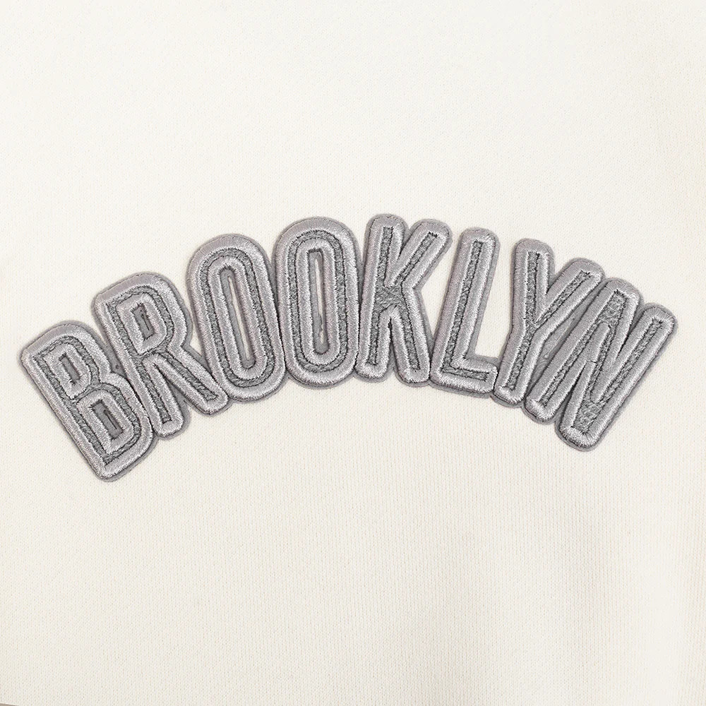 NBA BROOKLYN NETS REVERSE FRENCH TERRY MEN'S COLORBLOCK FLEECE PULLOVER HOODIE - Image 6