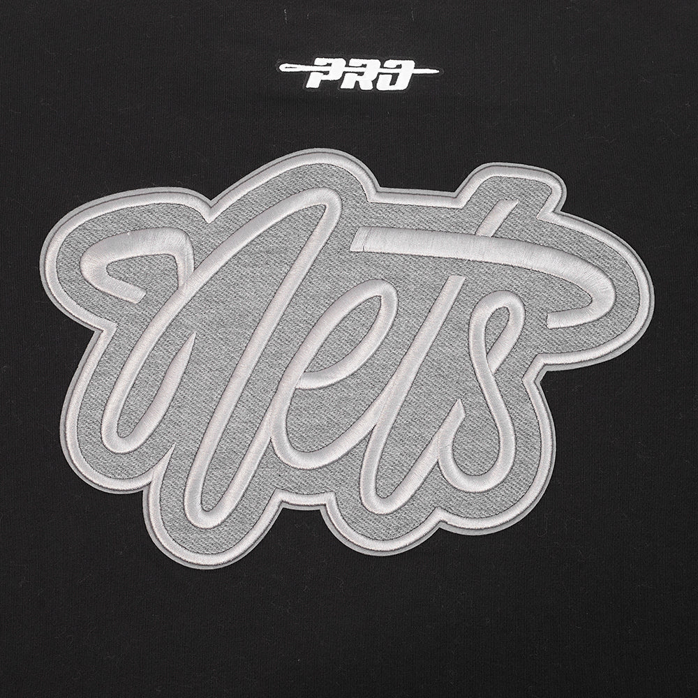 NBA BROOKLYN NETS REVERSE FRENCH TERRY MEN'S COLORBLOCK FLEECE PULLOVER HOODIE - Image 9