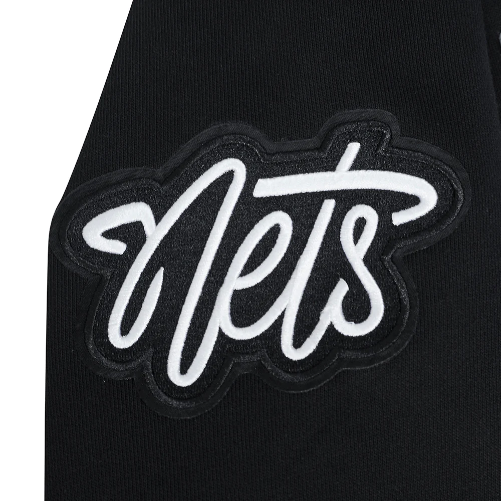 NBA BROOKLYN NETS CITY ARCH MEN'S FLC PO HOODIE (BLACK) - Image 6