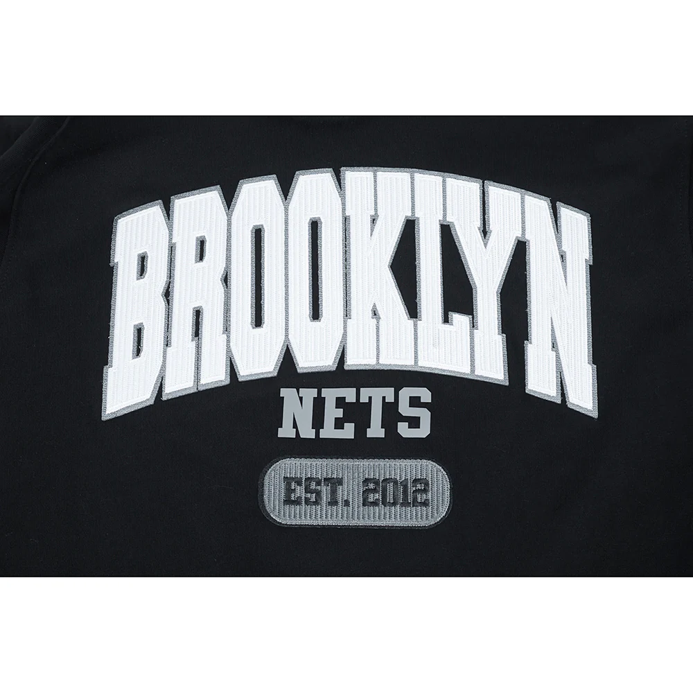 NBA BROOKLYN NETS CITY ARCH MEN'S FLC PO HOODIE (BLACK) - Image 7