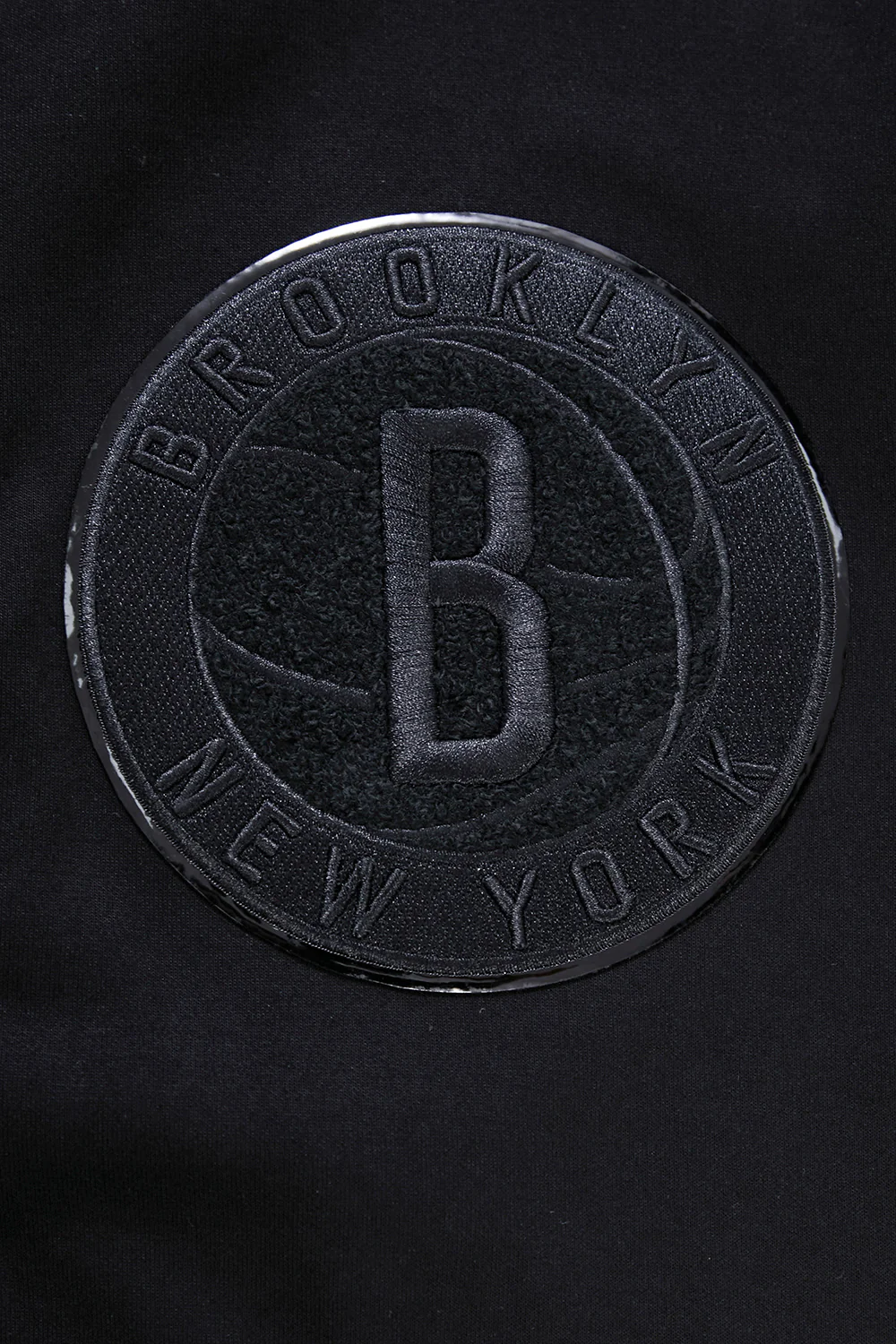 NBA BROOKLYN NETS TRIPLE BLACK ZIPPER HOODIE  (BLACK) - Image 7