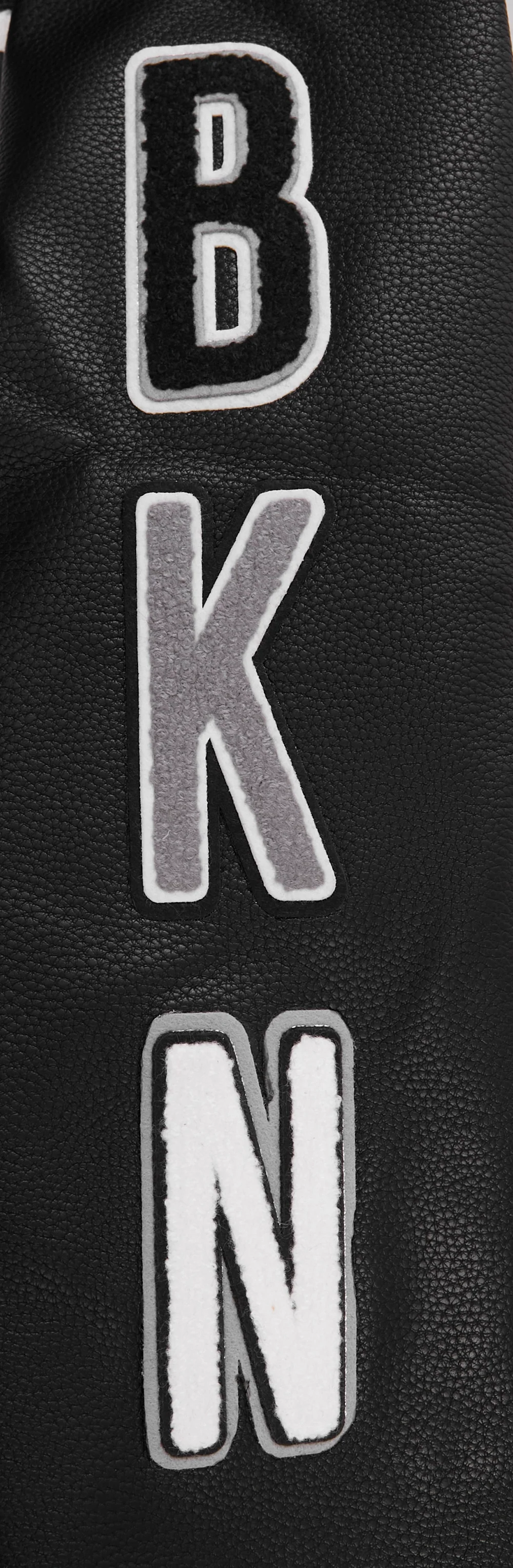 NBA BROOKLYN NETS CLASSIC WOOL MEN'S VARSITY JACKET (BLACK) - Image 9