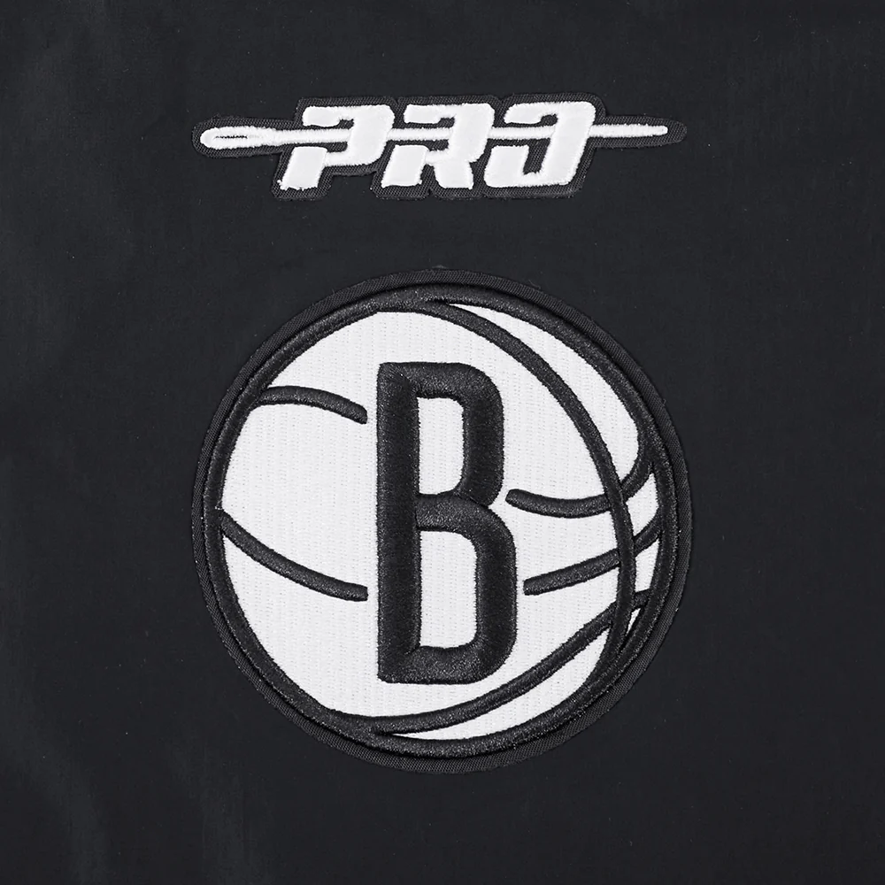NBA BROOKLYN NETS PRE GAME MEN'S JACKET (BLACK) - Image 10