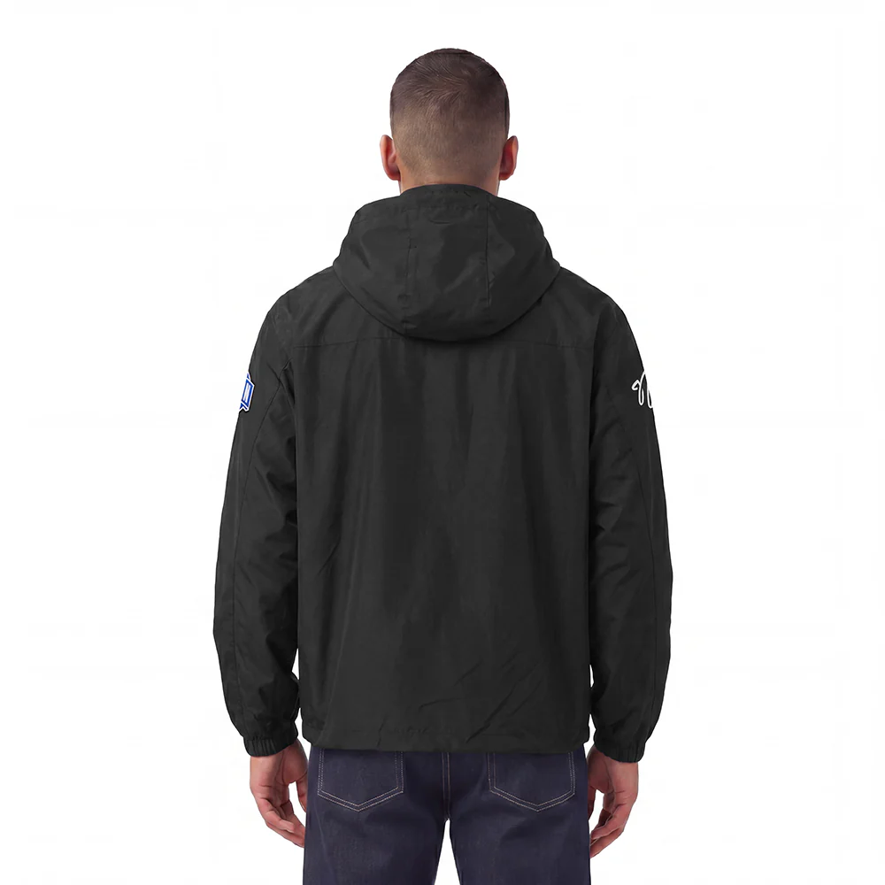 NBA BROOKLYN NETS PRE GAME MEN'S JACKET (BLACK) - Image 4