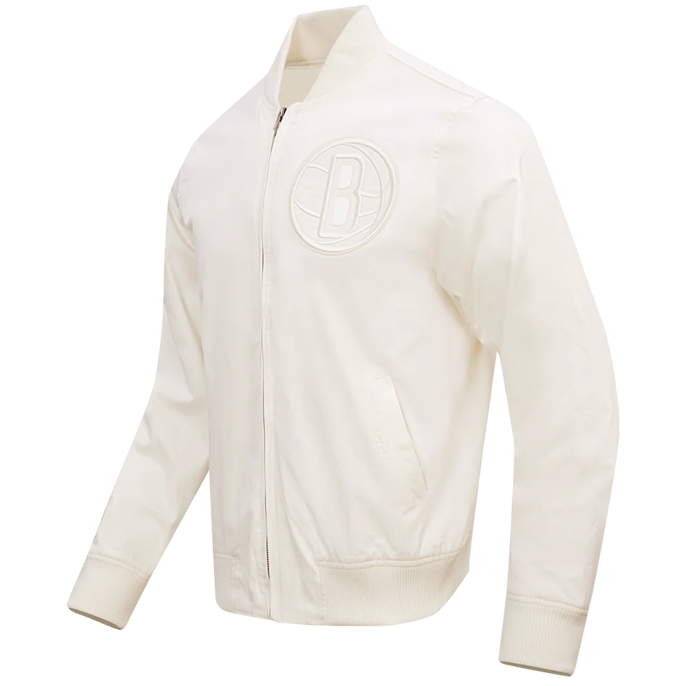 NBA BROOKLYN NETS NEUTRAL TWILL JACKET (EGGSHELL) - Image 2