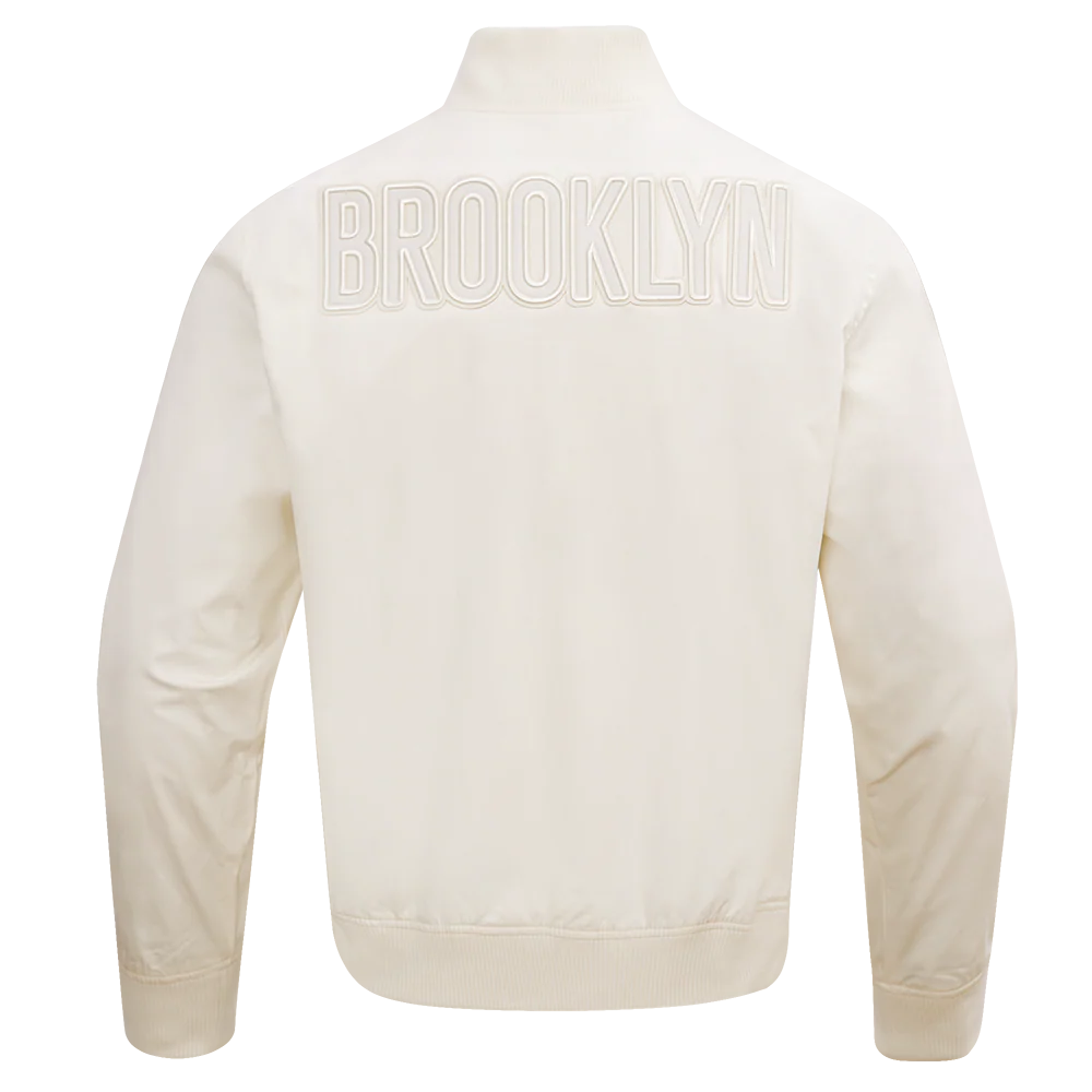 NBA BROOKLYN NETS NEUTRAL TWILL JACKET (EGGSHELL) - Image 4