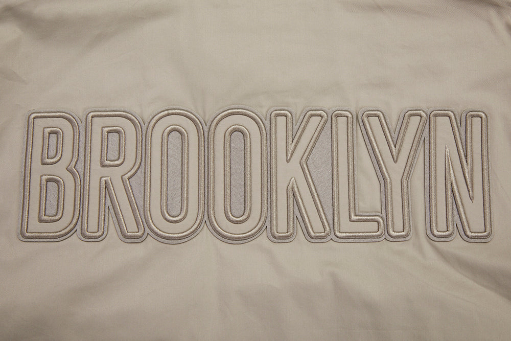 NBA BROOKLYN NETS NEUTRAL TWILL JACKET (TAUPE) - Image 5