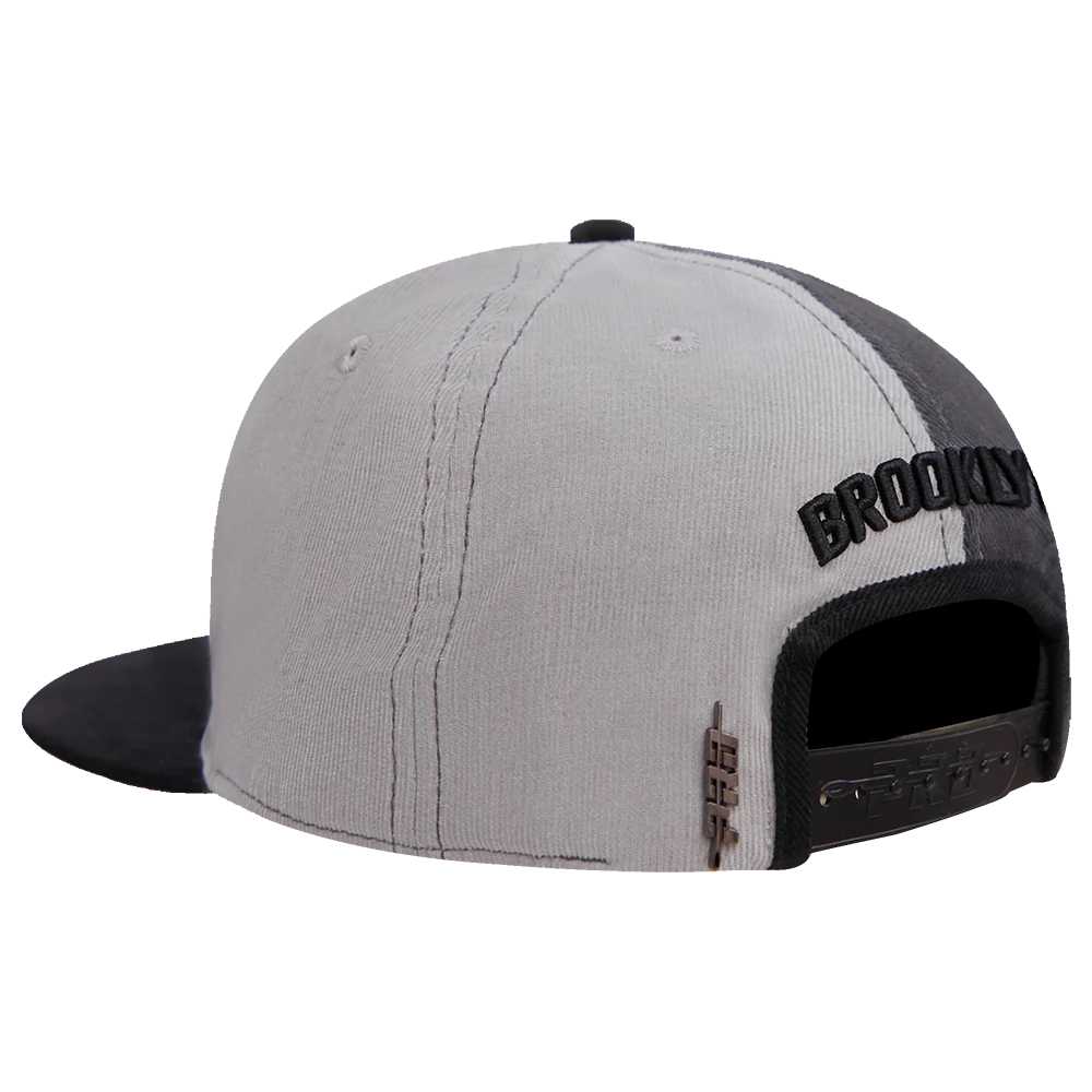 NBA BROOKLYN NETS MULTI CORDUROY SNAPBACK HAT (GRAY/MULTI) - Image 4