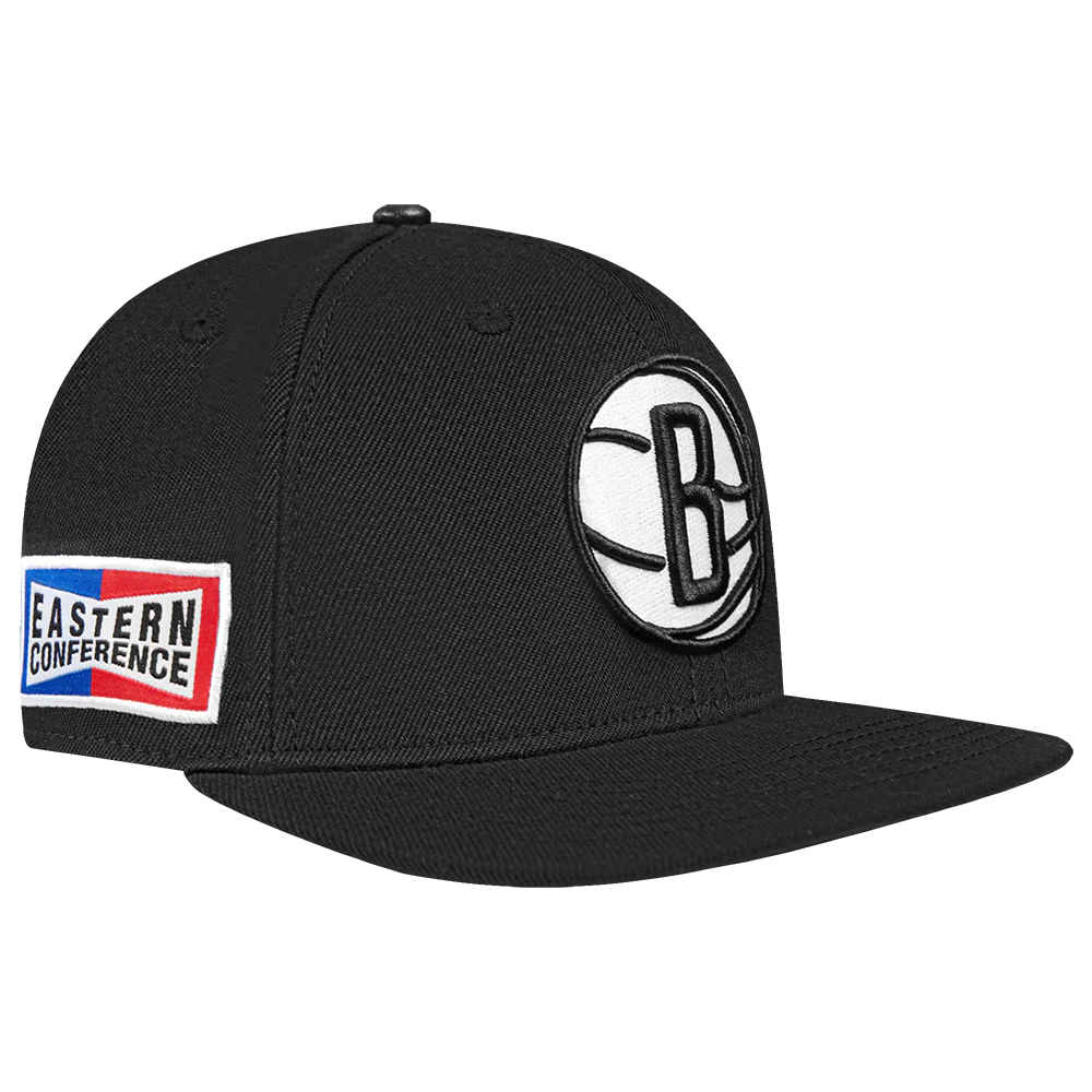 NBA BROOKLYN NETS FAST LANE WOOL SNAPBACK HAT (BLACK) - Image 5