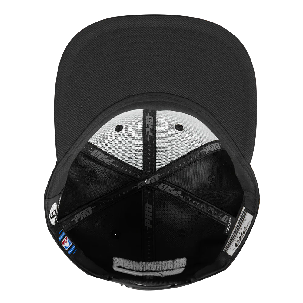 NBA BROOKLYN NETS FAST LANE WOOL SNAPBACK HAT (BLACK) - Image 6