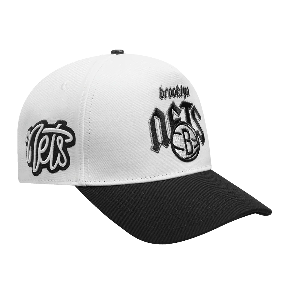 NBA BROOKLYN NETS CITY TOUR ESSENTIAL CURVED VISOR SNAPBACK (WHITE/BLACK) - Image 5