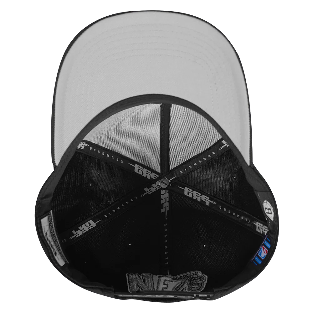 NBA BROOKLYN NETS CITY RANSOM PINCH FRONT SNAPBACK (BLACK) - Image 6