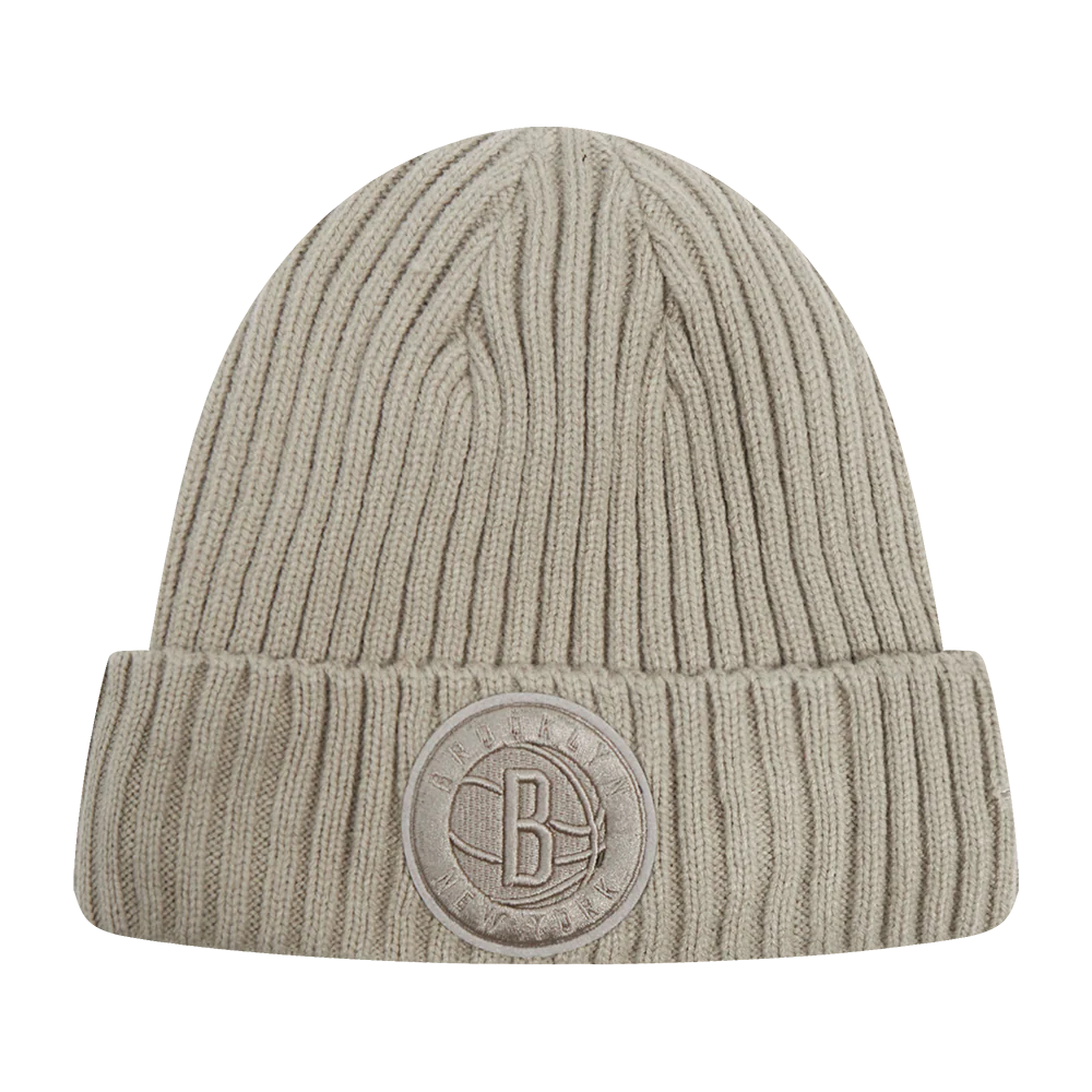 NBA BROOKLYN NETS NEUTRAL BEANIE (TAUPE)
