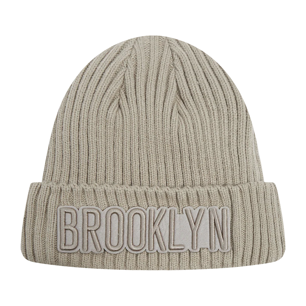 NBA BROOKLYN NETS NEUTRAL BEANIE (TAUPE) - Image 2
