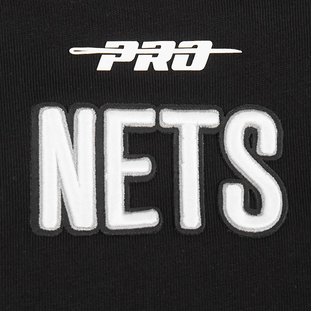 NBA BROOKLYN NETS SCRIPT TAIL WOMEN'S BOYFRIEND TEE (BLACK) - Image 6