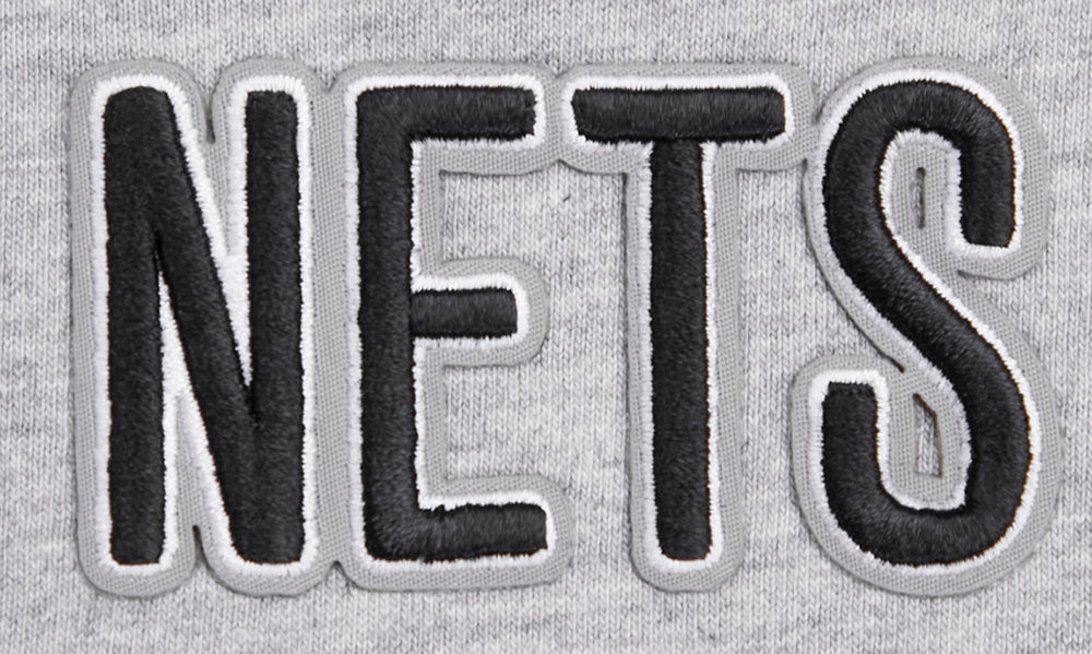 NBA BROOKLYN NETS SCRIPT TAIL WOMEN'S BOYFRIEND TEE (HEATHER GREY) - Image 5
