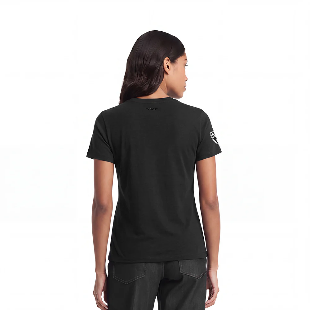 NBA BROOKLYN NETS CLASSIC SHORT SLEEVE WOMEN'S SLIM FIT TEE (BLACK) - Image 2