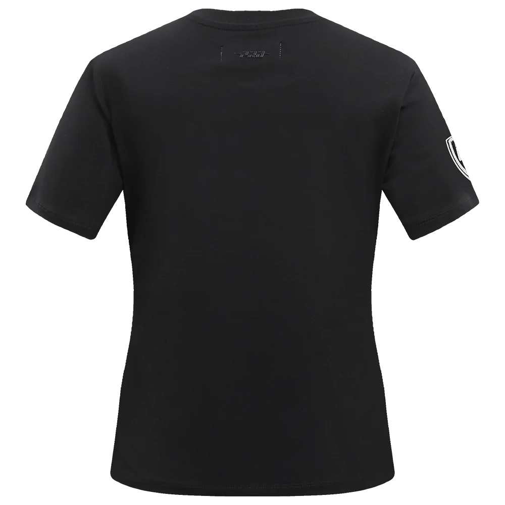 NBA BROOKLYN NETS CLASSIC SHORT SLEEVE WOMEN'S SLIM FIT TEE (BLACK) - Image 6