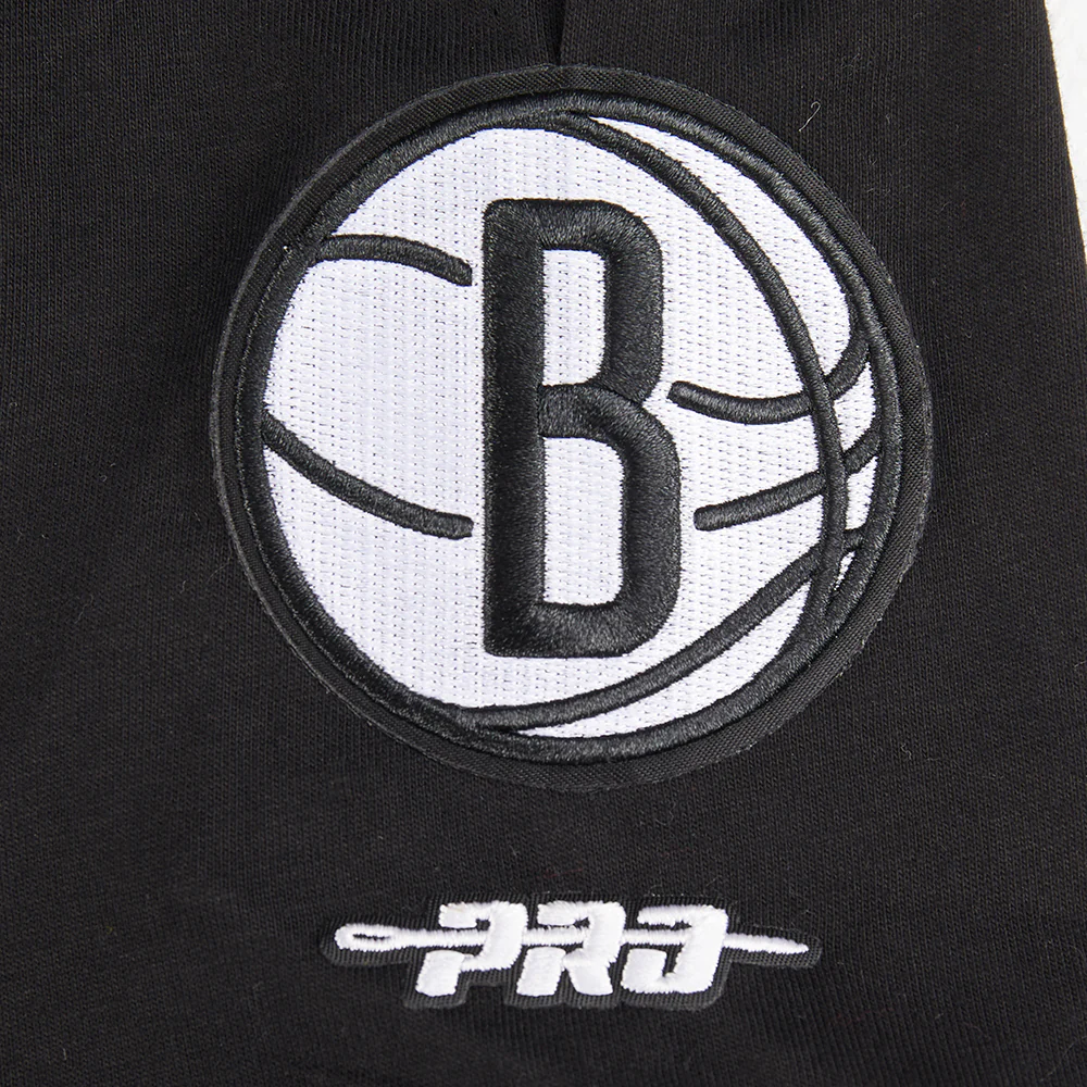 NBA BROOKLYN NETS CLASSIC BIG BOYS SHORT SLEEVE STRIPED RIB TEE (BLACK/GRAY) - Image 5
