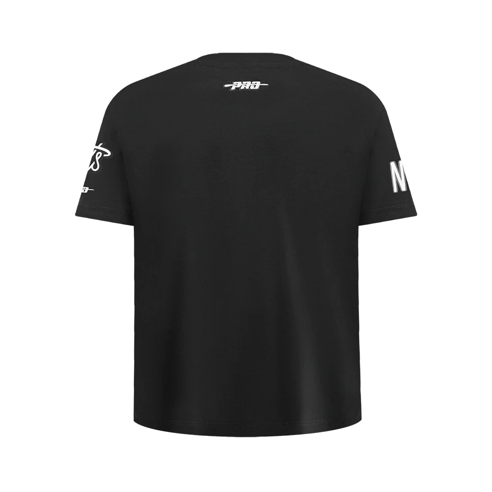 NBA BROOKLYN NETS RETRO CLASSIC SINGLE JERSEY BIG BOYS SINGLE JERSEY TEE (BLACK) - Image 3