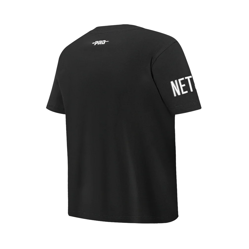 NBA BROOKLYN NETS RETRO CLASSIC SINGLE JERSEY BIG BOYS SINGLE JERSEY TEE (BLACK) - Image 4