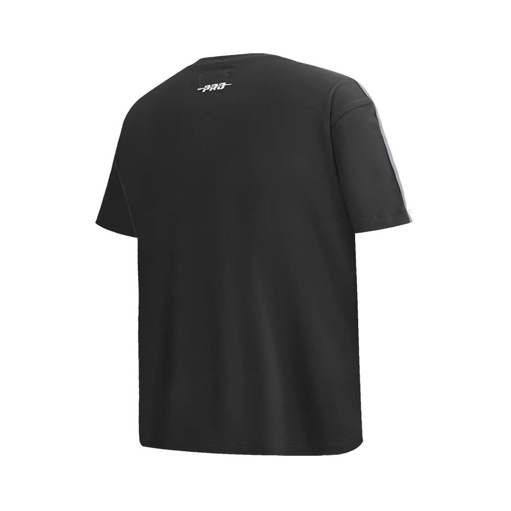 NBA BROOKLYN NETS RETRO CLASSIC SINGLE JERSEY BIG BOYS SINGLE JERSEY TAPING TEE (BLACK/GRAY) - Image 4