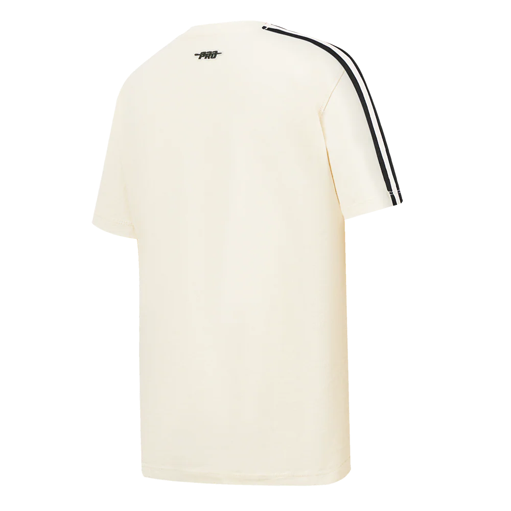 NBA BROOKLYN NETS RETRO CLASSIC SINGLE JERSEY BIG BOYS SINGLE JERSEY TAPING TEE (EGGSHELL/ BLACK) - Image 4