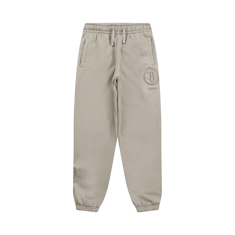 NBA BROOKLYN NETS NEUTRAL BIG BOYS FLC SWEATPANT (TAUPE) - Image 4