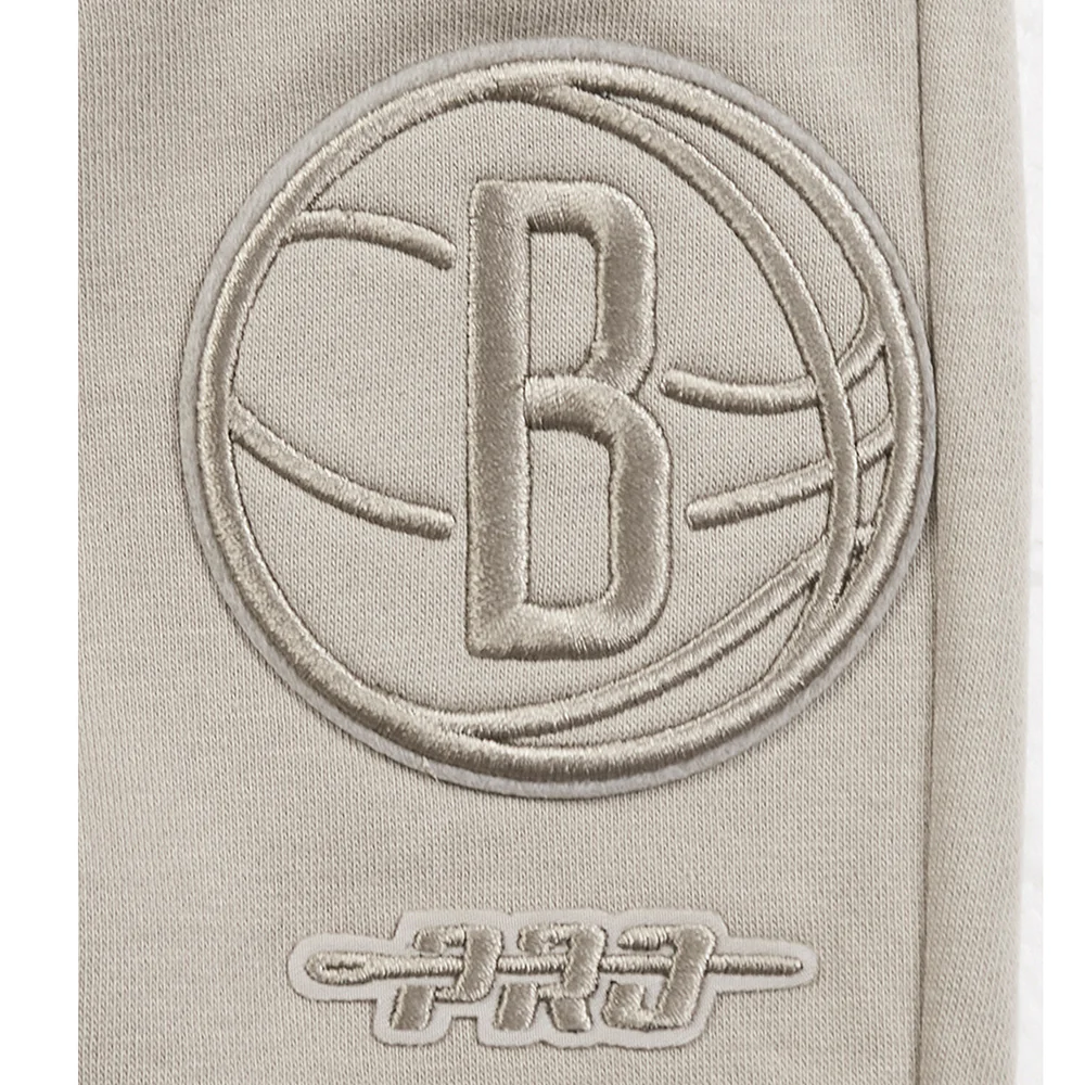 NBA BROOKLYN NETS NEUTRAL BIG BOYS FLC SWEATPANT (TAUPE) - Image 7