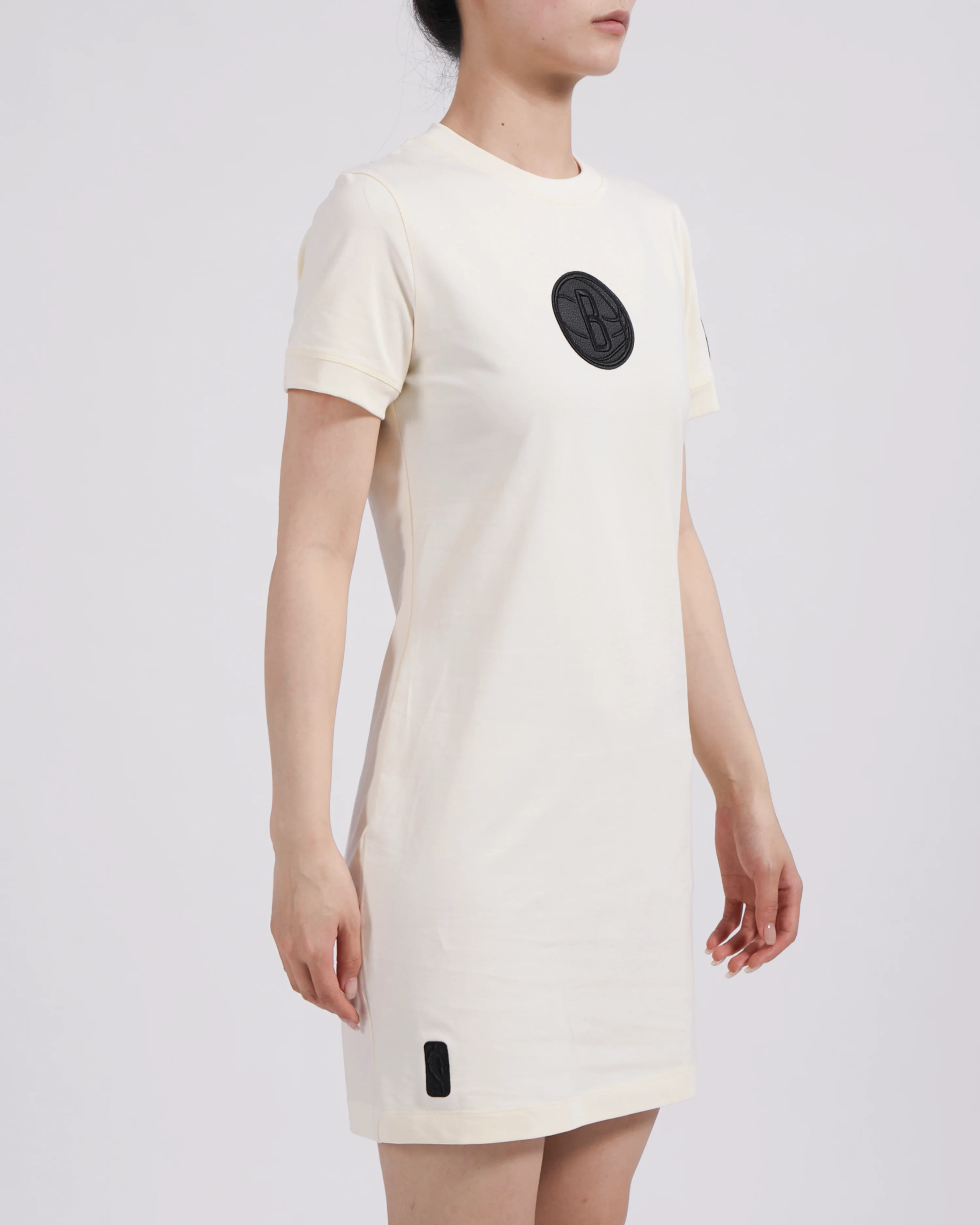 NBA BROOKLYN NETS TRIPLE TONAL BODYCON DRESS (EGGSHELL) - Image 3