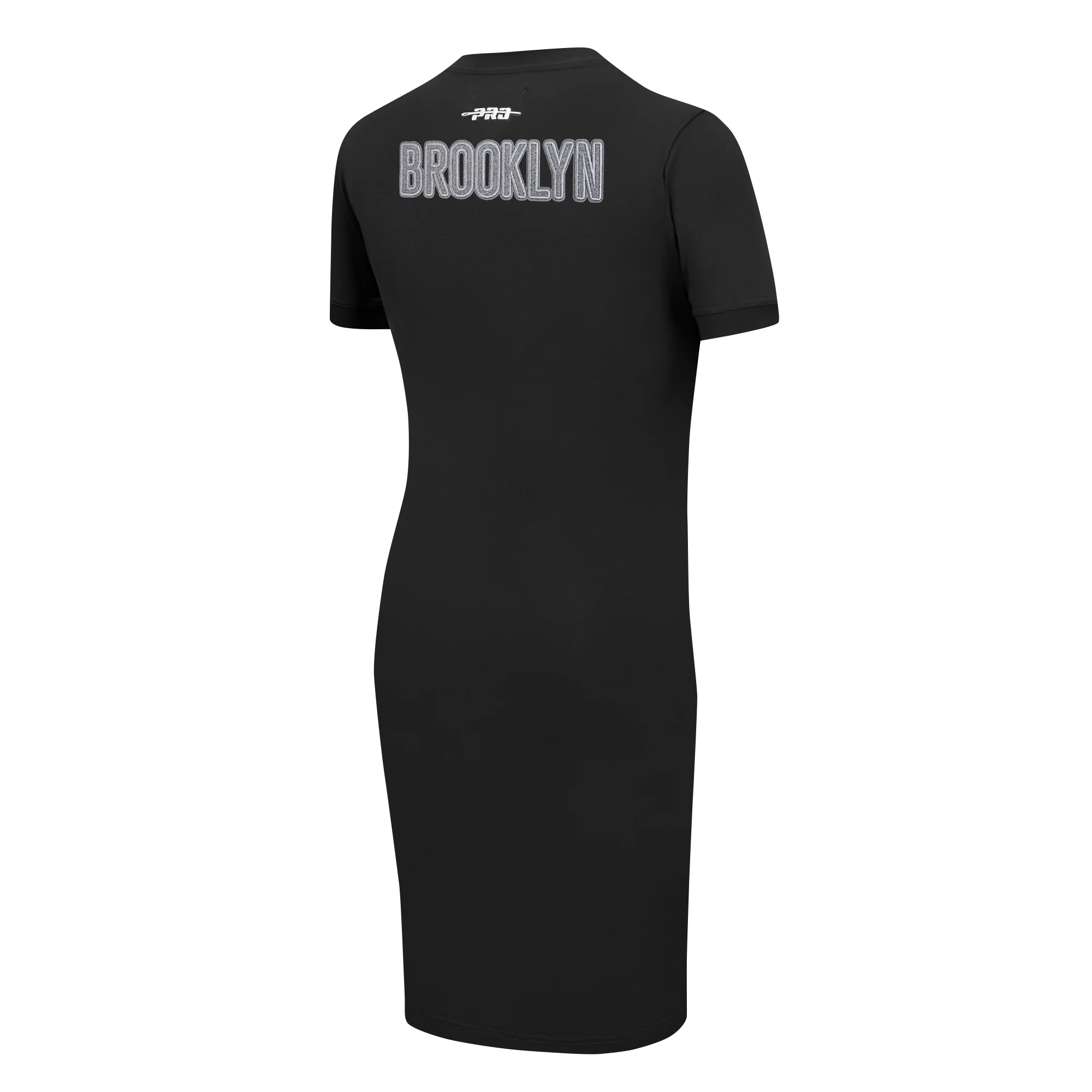 NBA BROOKLYN NETS REVERSE FRENCH TERRY WOMEN'S BODYCON DRESS (BLACK) - Image 4