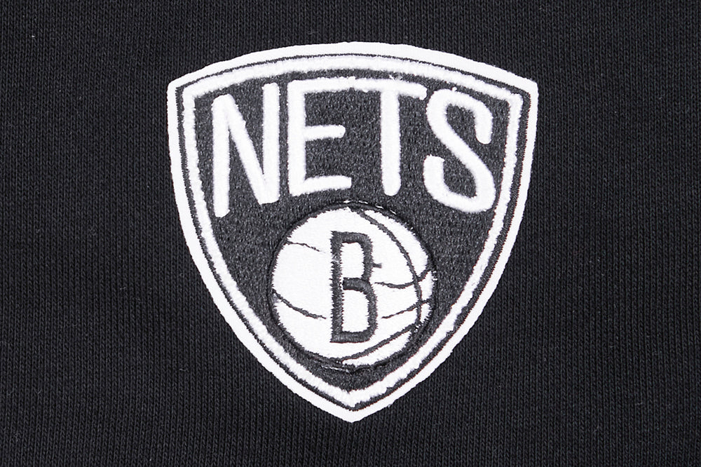 NBA BROOKLYN NETS CLASSIC WOMEN'S HOODIE DRESS (BLACK) - Image 6