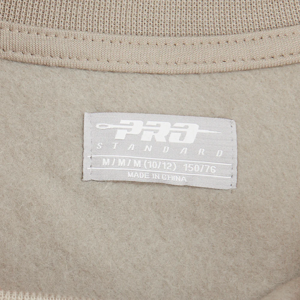 NBA BROOKLYN NETS NEUTRAL BIG BOYS FLEECE CREWNECK (TAUPE) - Image 7