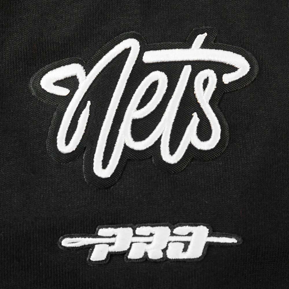 NBA BROOKLYN NETS CLASSIC BIG GIRLS SHORT SLEEVE BOXY TEE (BLACK) - Image 7
