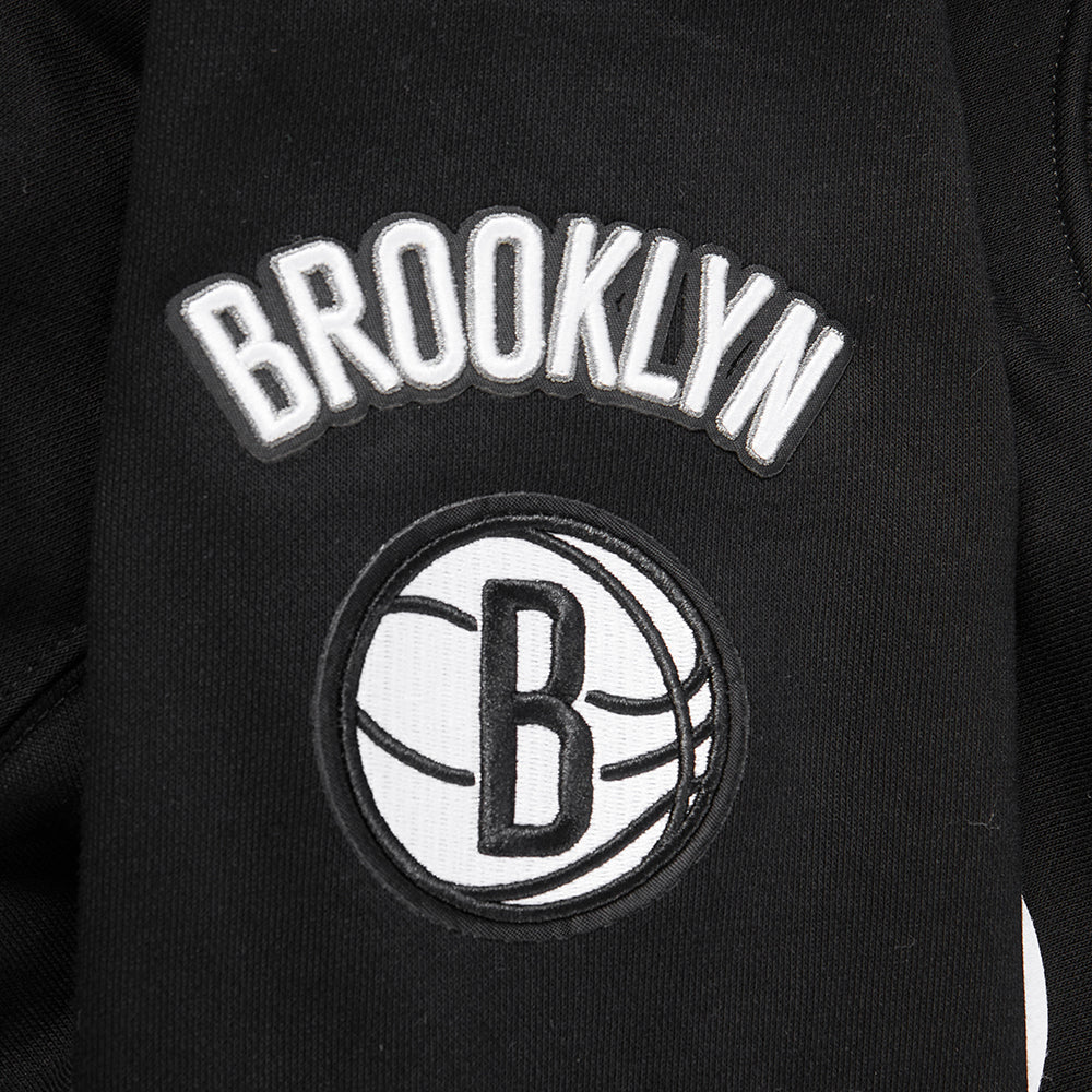 NBA BROOKLYN NETS MASHUP WOMEN'S RIB CREWNECK (BLACK/GRAY) - Image 6