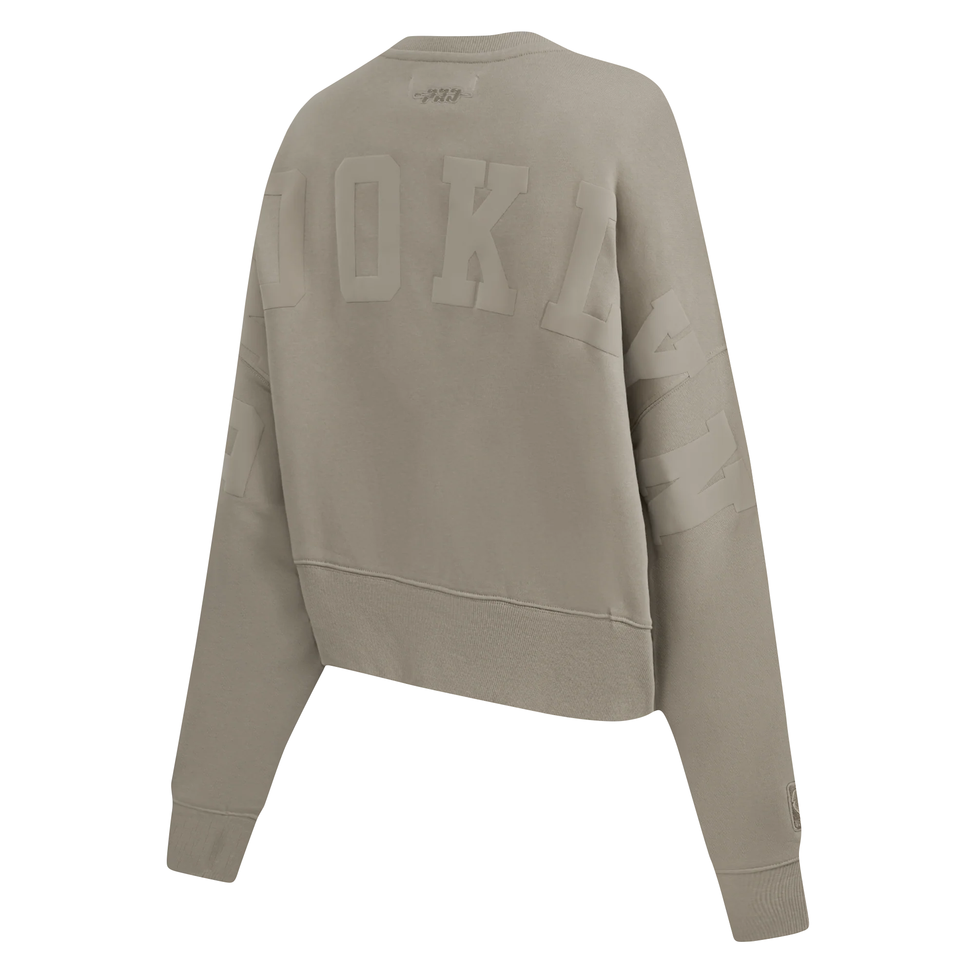 NBA BROOKLYN NETS WINGSPAN WOMEN'S FLEECE CREWNECK (TAUPE) - Image 8