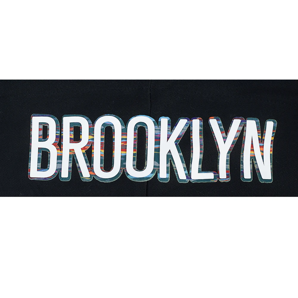 NBA BROOKLYN NETS CITY EDITION 25-26 WOMEN'S RIB FLC CROPPED PO HOODIE (BLACK) - Image 5