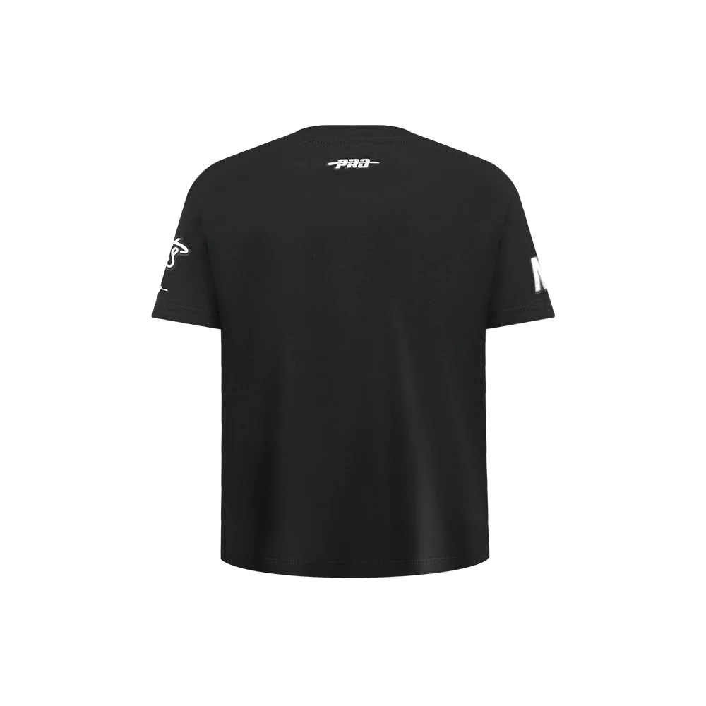 NBA BROOKLYN NETS RETRO CLASSIC LITTLE BOYS SHORT SLEEVE TEE (BLACK) - Image 3