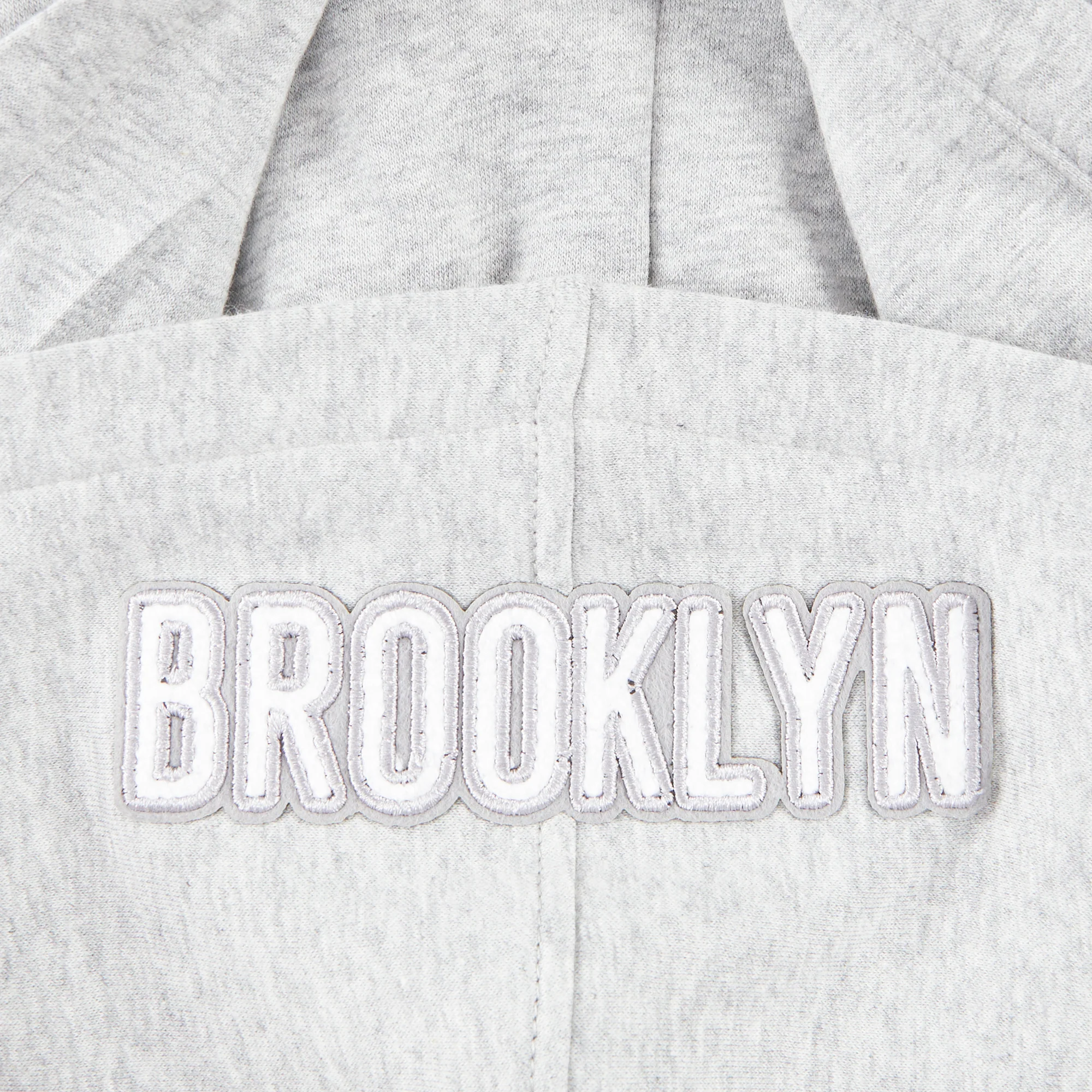 NBA BROOKLYN NETS CLASSIC LITTLE BOYS FLC FZ HOODIE (HEATHER GREY) - Image 5