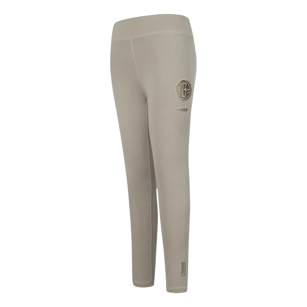 NBA BROOKLYN NETS NEUTRAL LITTLE GIRLS LEGGING (TAUPE)
