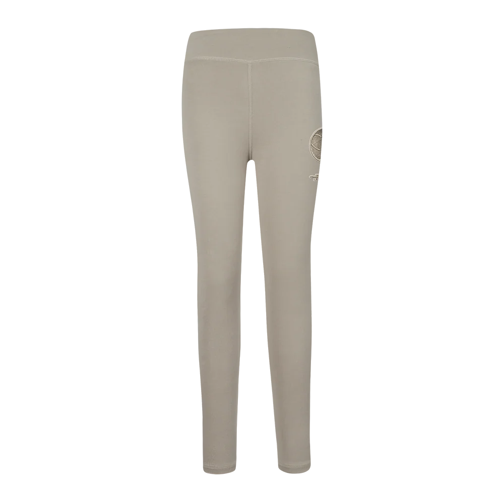 NBA BROOKLYN NETS NEUTRAL LITTLE GIRLS LEGGING (TAUPE) - Image 2
