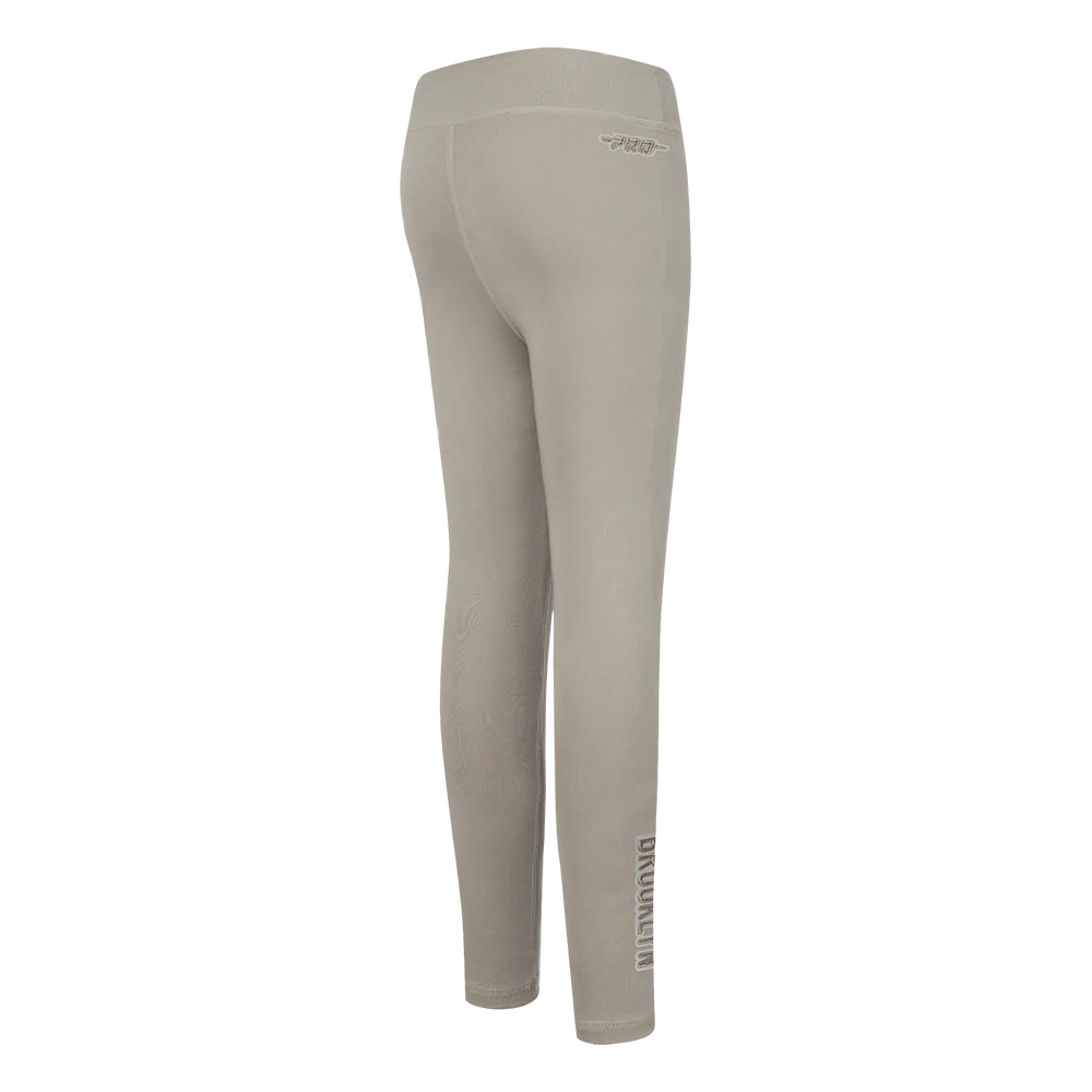 NBA BROOKLYN NETS NEUTRAL LITTLE GIRLS LEGGING (TAUPE) - Image 3