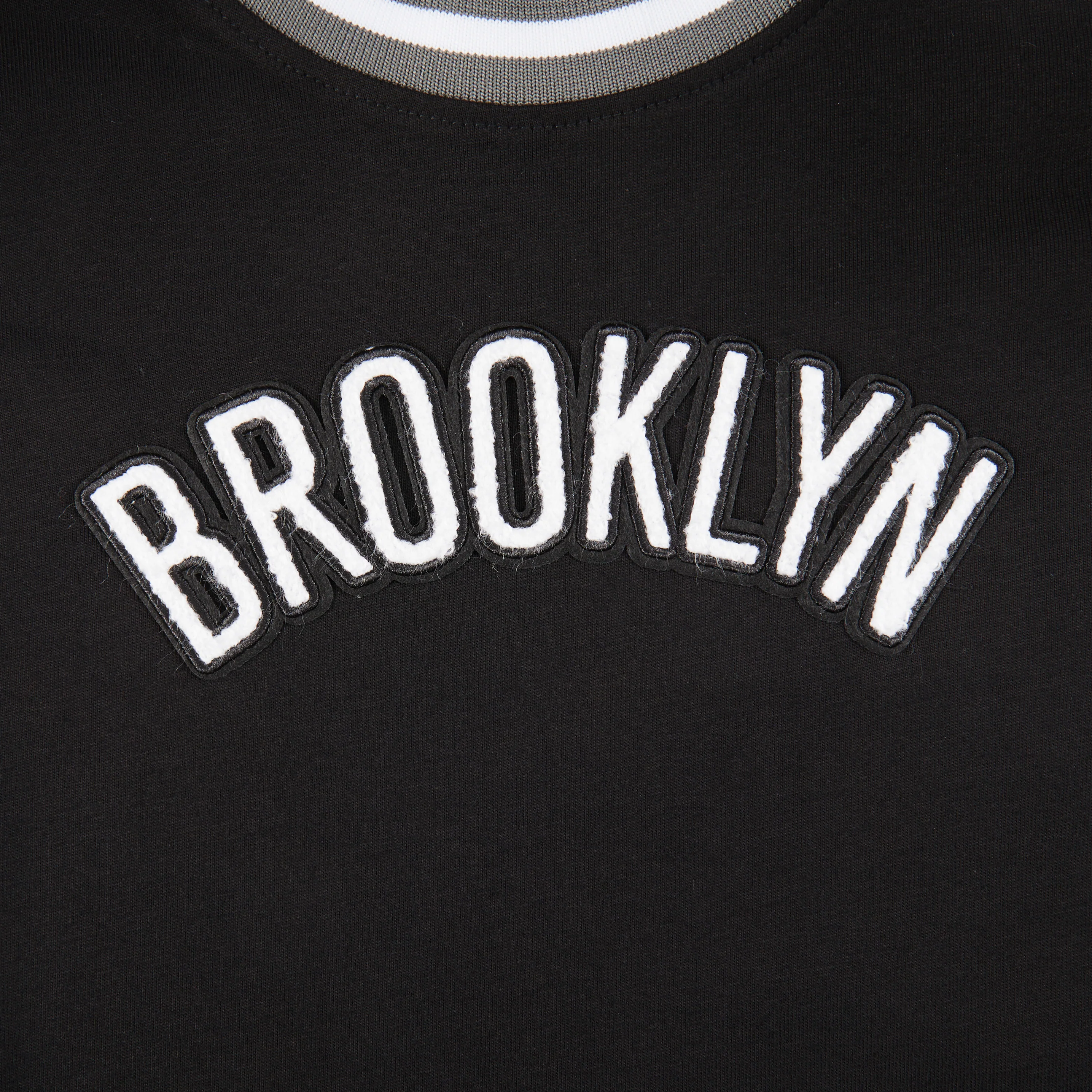 NBA BROOKLYN NETS CLASSIC TODDLER BOYS SHORT SLEEVE STRIPED RIB TEE (BLACK/GRAY) - Image 5