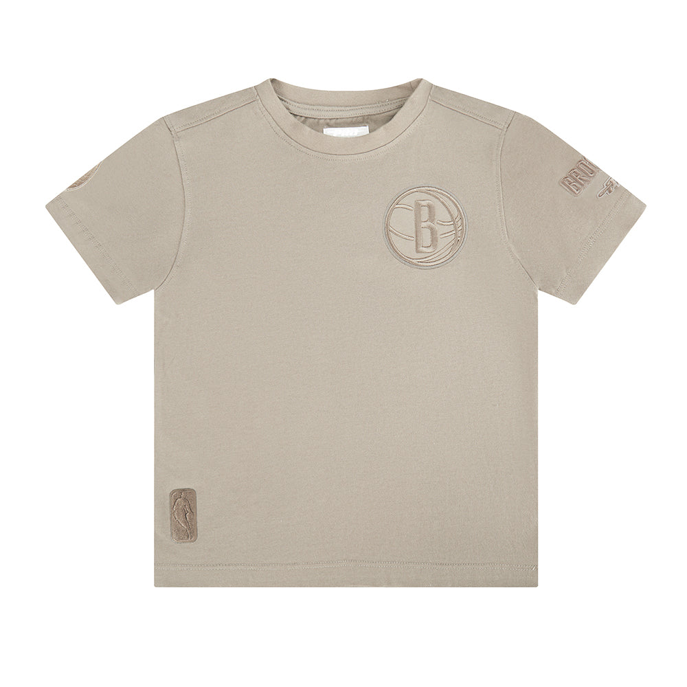 NBA BROOKLYN NETS NEUTRAL TODDLER BOYS SHORT SLEEVE TEE (TAUPE) - Image 3