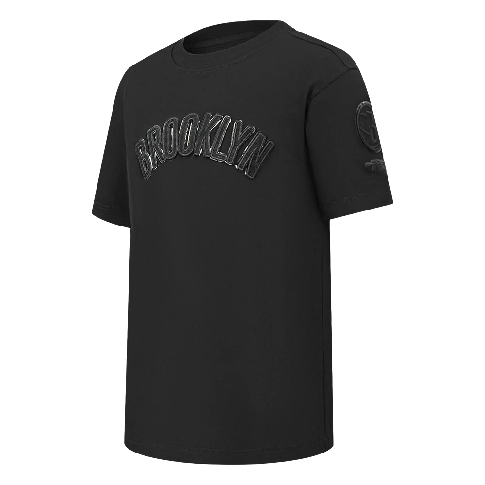 NBA BROOKLYN NETS TRIPLE BLACK TODDLER BOYS SHORT SLEEVE TEE (BLACK) - Image 2