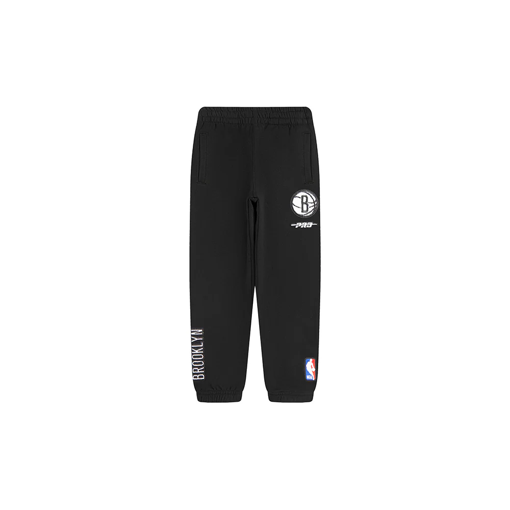NBA BROOKLYN NETS CLASSIC TODDLER BOYS FLEECE SWEATPANT (BLACK) - Image 4
