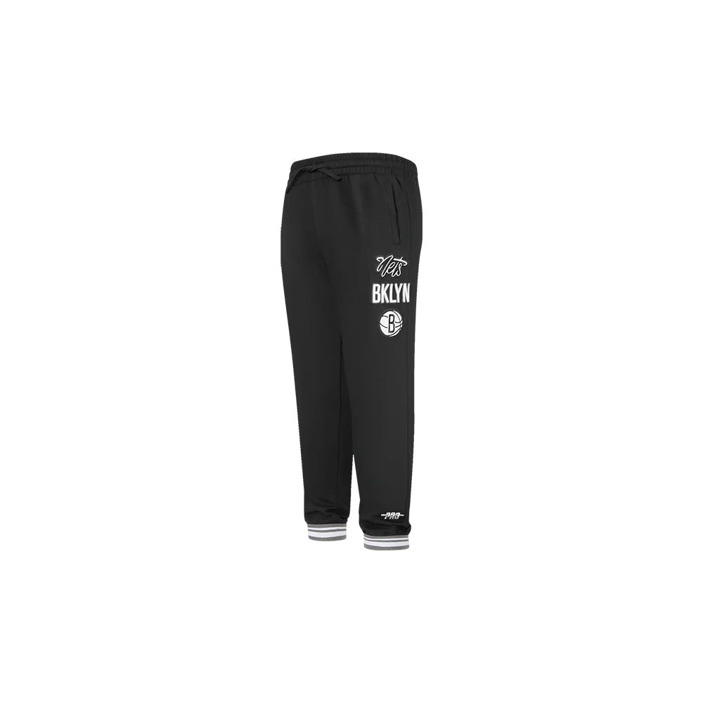 NBA BROOKLYN NETS RETRO CLASSIC TODDLER BOYS RIB SWEATPANT (BLACK/GRAY)